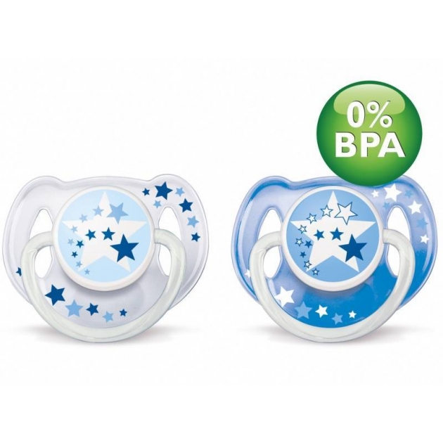 Пустышка силикон ночная Avent Philips BPA-Free 6-18 мес 2шт